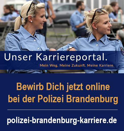 Banner Karriereportal der Polizei Brandenburg